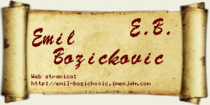 Emil Božičković vizit kartica